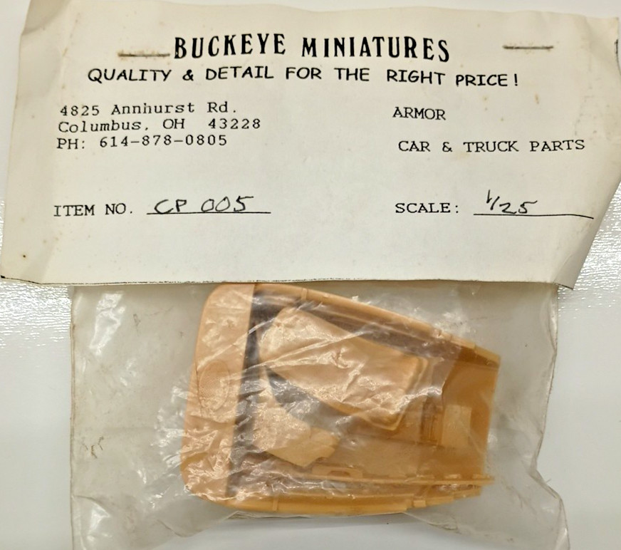 ’34 Ford INTERIOR Plastic Model Kit Parts AMT 1/25 Buckeye Miniatures CP005 Tan
