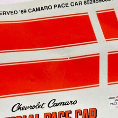 Monogram 69 Camaro Indy Pace Car 1/25 Model Kit Open Box Complete Imperfect 1969