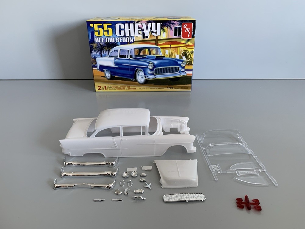 AMT 1/25 1955 CHEVY BEL AIR SEDAN Body And Parts/Junkyard/Diorama