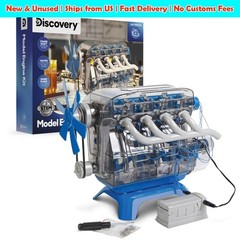 Discovery Mindblown Model Engine Kit Moving Parts LED Lights STEM New