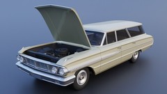 3d Printed 1/25 Country Sedan Station Wagon Model Kit