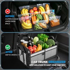 Dna Motoring Trunk Organizer For Suv Large Capacity Car Organizer And Storage 2