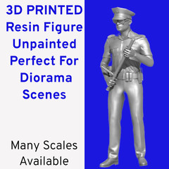 Police Figures Resin 3d printed Unpainted Cops Law Enforcement set #4LEO