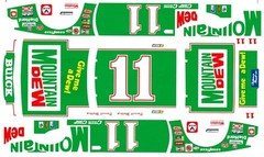#11 DARRELL WALTRIP MOUNTAIN DEW 1985 BUICK 1/18th Scale Waterslide Decals