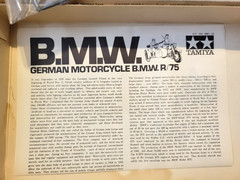 Tamiya BMW R75 German Motorcycle Sidecar 1/35 Model Kit WWII 35016