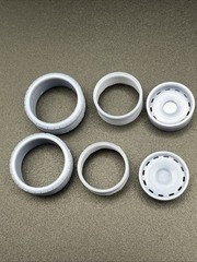 1/24 Scale Delray Resin Printed Wheel Set For Scale Modeling