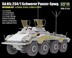 RYE 5154 1/35 Sd.Kfz.234/1 Schwerer Panzer-Spwg.Interior& 2078 3D Print Wheels