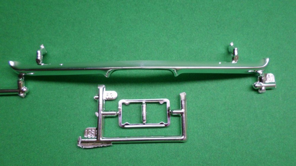 69 1969 Chevy Camaro Z28 1/12 Chrome Front Bumper License Plate Revell 12812