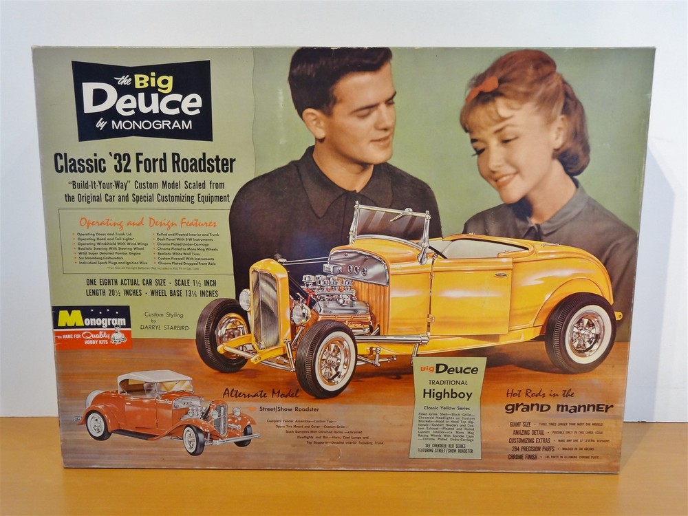 Monogram BIG DEUCE ’32 FORD Model Kit * Instructions * Box * For Parts * AS IS
