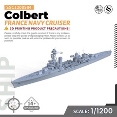 SSC1200584 1/1200 Military Model Kit France Navy Colbert Cruiser 3D