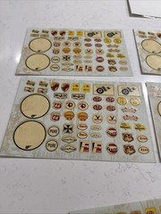 Vintage Model Car Stickers Lot Of 5 Good Condition.