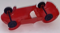 1951 Allard J2 Plastic Toy Car 1/32 PROCESSED PLASTIC Red 4.5” Nice