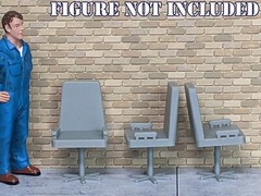 1/24 1/25 Scale Office Chair – For car shop/office diorama – G Scale (set of 3)