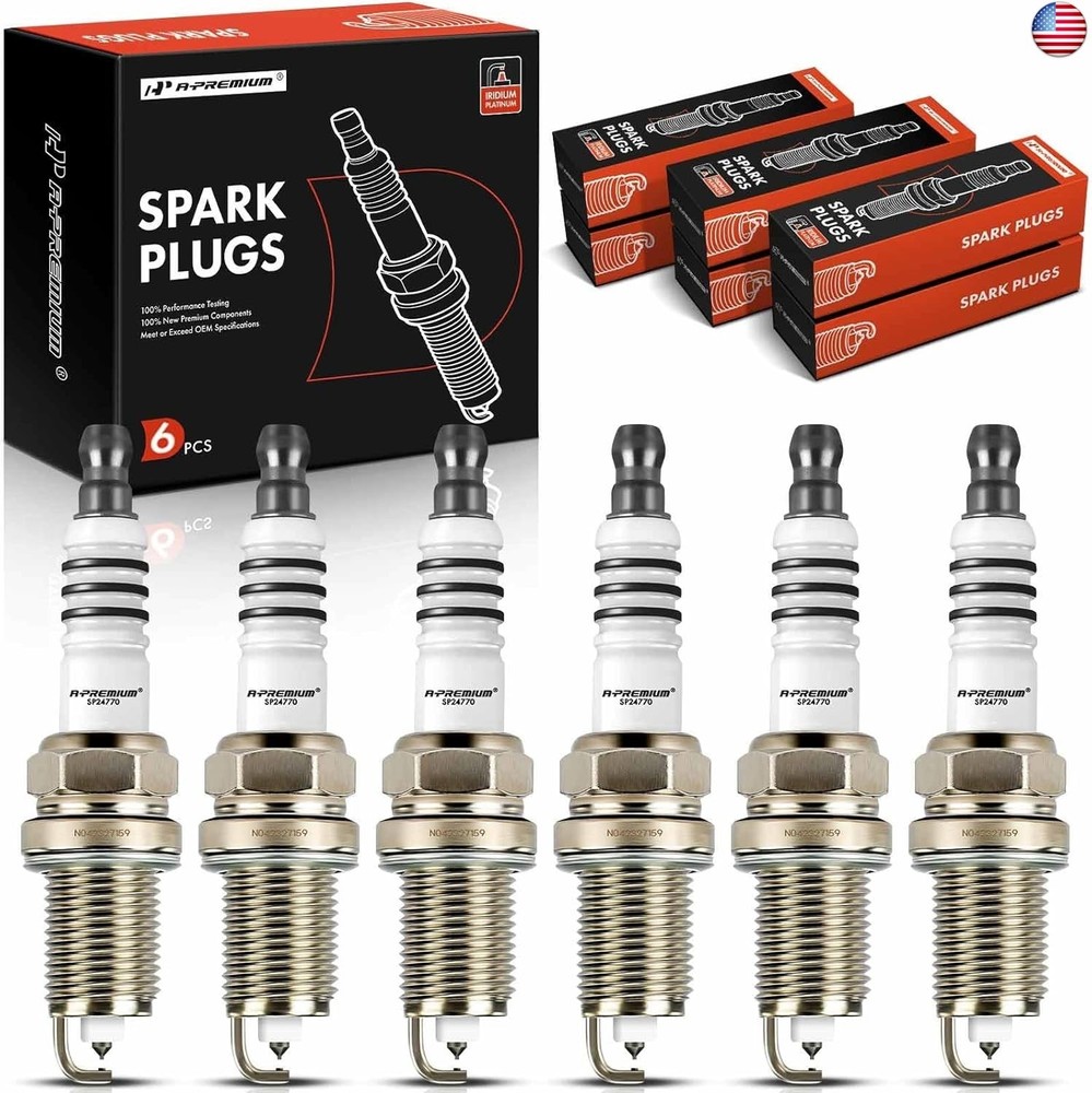 A-Premium Iridium Platinum Spark Plugs Compatible with Honda Accord 1995-2002,