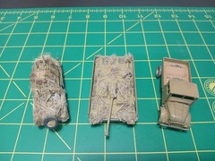 Africa Corps 1/72 1/87 ? Army Tank Trucks Built Model WW II German Tan Diorama
