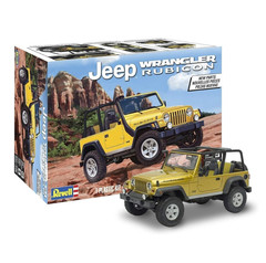 Revell Jeep Wrangler Rubicon Plastic Model Kit Yellow Black 14501-0240