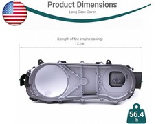 Mokuo Crankcase Left Side Drive Cover for GY6 150cc Scooter Moped ATV Quad Bike