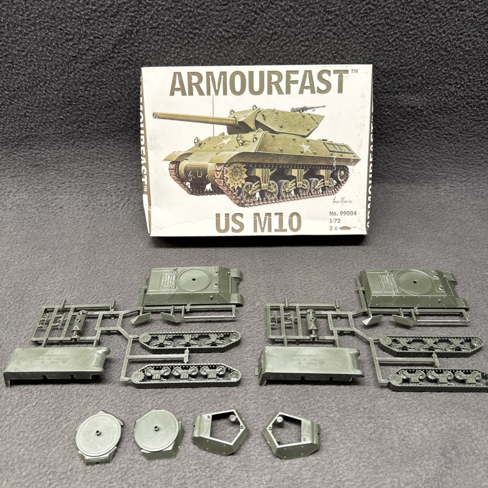 Armourfast 1/72 US M10 Tank Destroyer WW II Model Kit Complete Pair in 1 Box