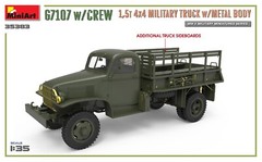 Miniart 1/35 G7107 w/CREW 1,5t 4X4 CARGO TRUCK w/METAL BODY #35383 📌USA📌Sealed