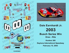 2003 #8 – 1:24 Waterslide – Dale JR Oreo Decals – Busch Series WIN