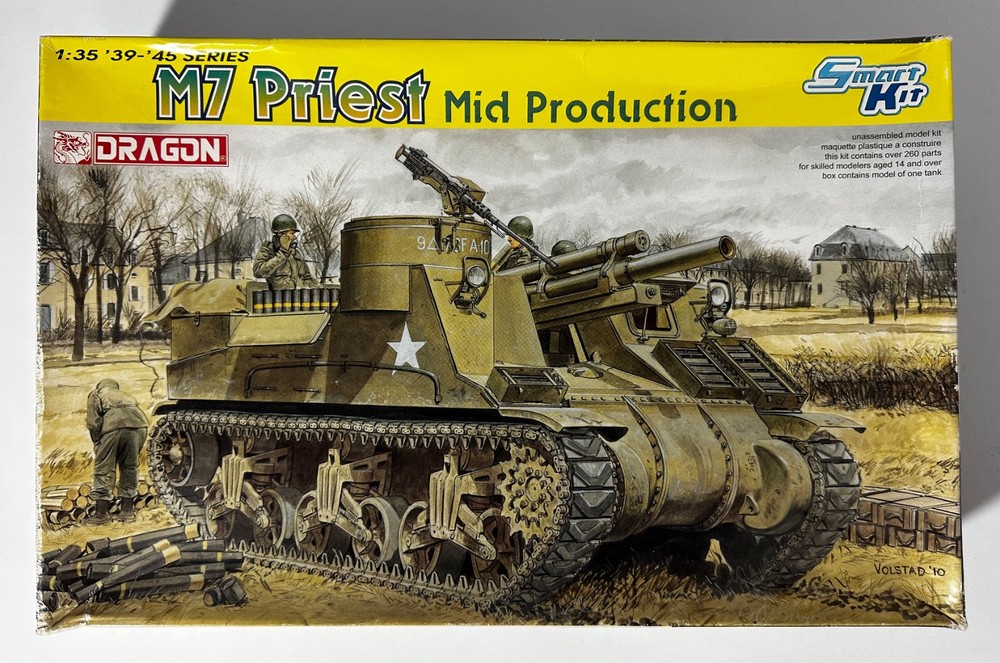Dragon #6637 1/35 Scale M7 Priest (Mid Prod.) w/Metal Barrel & PE – Parts Sealed