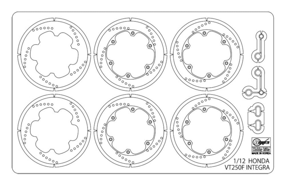 Honda VT250F Integra photo-etched parts 21766