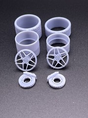 1/24 Resin Super Wide 3D Printed Wheel Set