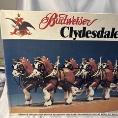 vtg AMT Budweiser Clydesdale 8-horse hitch Model Kit ERTL Unbuilt Sealed Bags