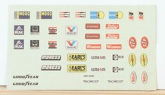 Model kit Decal Sheet Misc Sponsors Goodyear unused P5
