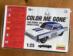Lindberg Color Me Gone 64 Dodge 330 Super Stock 1/25 scale MISB