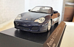 1/43 MINICHAMPS PORSCHE 911 Carrera 4S, cabrio ,d.blue, mint,++ !