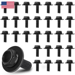 Kishya 30Pcs 71315-122382A M6 Transmission Pan Bolts 1.0 X 17Mm Transmission