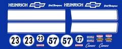 #23 Dick Thompson Heinrich Chevrolet Camaro Trans Am 1/24th – 1/24th Decals