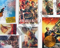 Diorama/Model Accessory – 1/35 Italian Propaganda Posters, Various Sizes – WW2