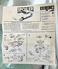 MPC Spoiler Vette Vintage 1979 1:25 Model Kit Corvette partially assembled