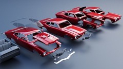 ABS Like Resin 3D Printed 1971 Mercury Comet Model in 1/25