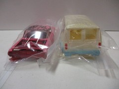 4 Vintage Plastic Model Parts Lot with Dodge and Ford Vans