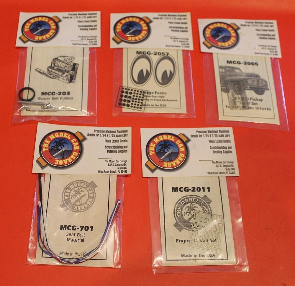 5pc Lot Model Car Garage Photo Etched Automotive Details Kits 1:24 1:25 Ford New