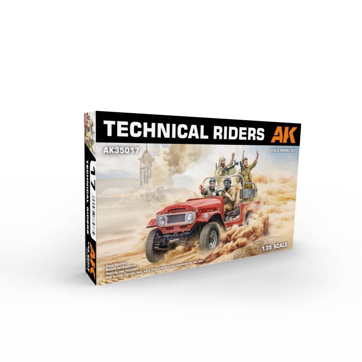 AK interactive #AK35017 1/35 TECHNICAL RIDERS – Not included vehicle