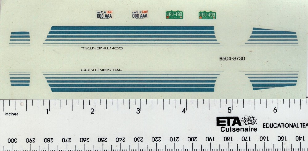 AMT ERTL Prestige 1/25 Scale 1965 Lincoln Continental Model Decal only #6504