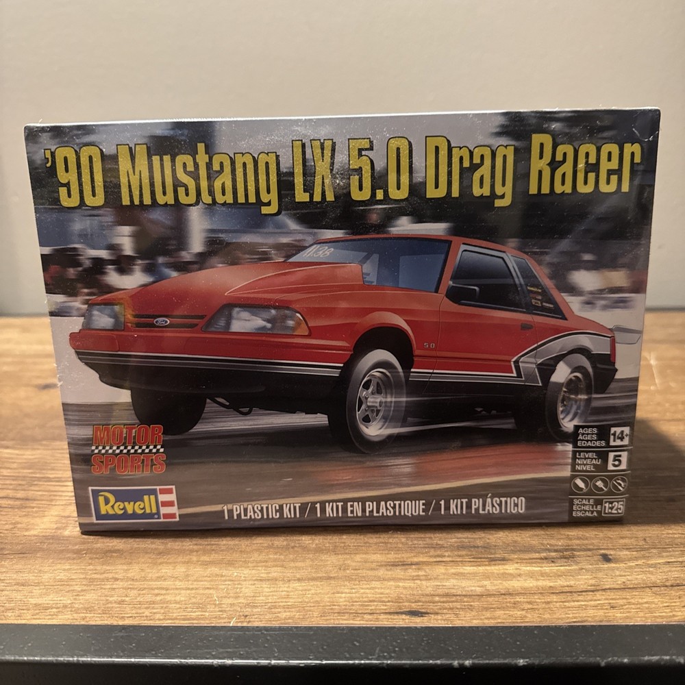 Revell 90 Mustang LX 5.0 Drag Racer New Sealed Box 1/25 Scale Model Kit 85-4195