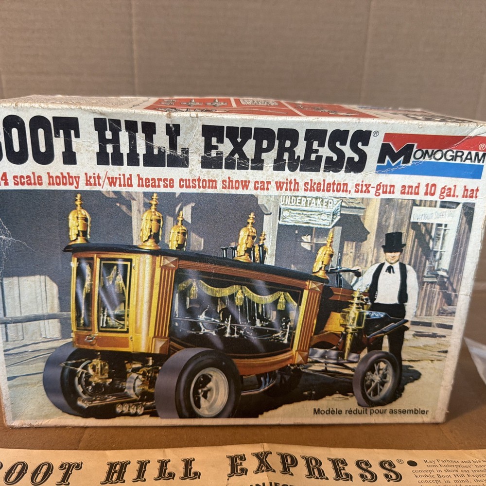 1960’s Monogram 1:24 Ray Farhner’s Boot Hill Express Hearse Show Car Kit Started