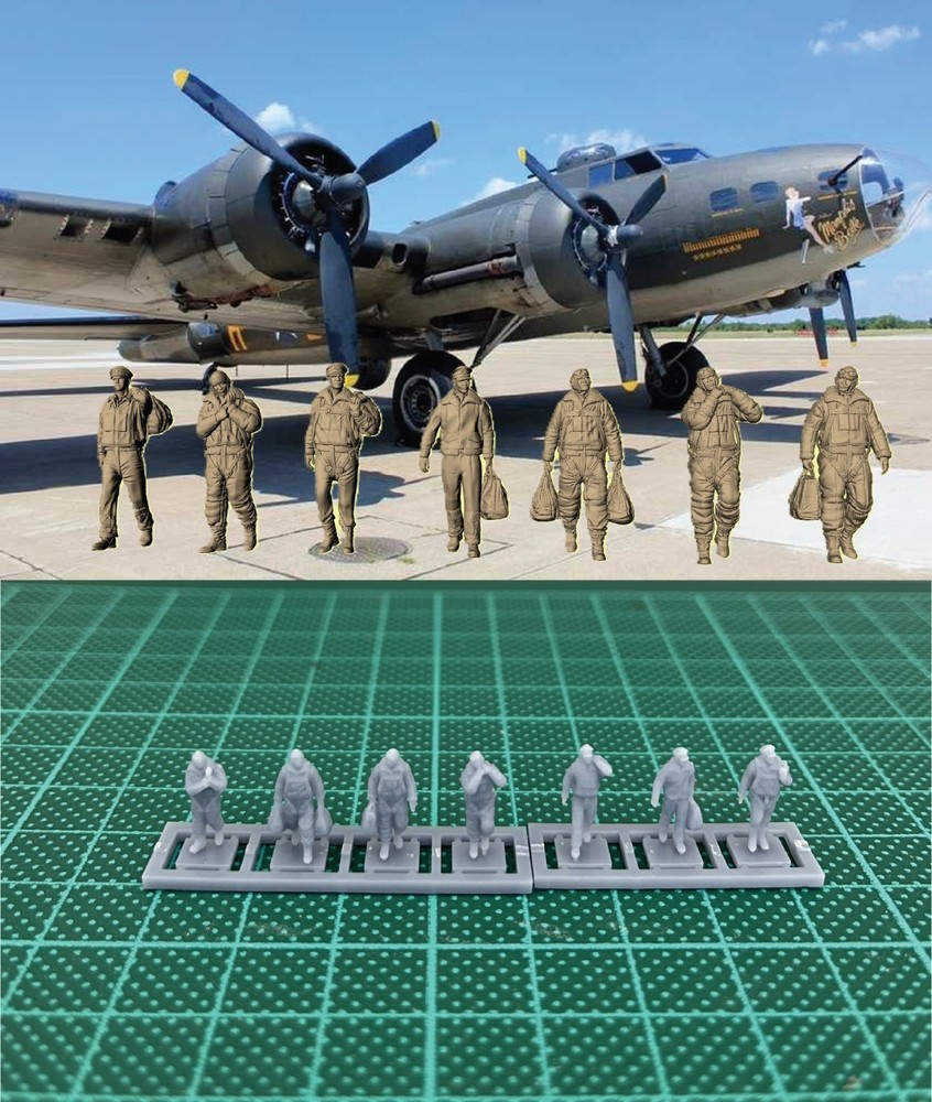 1/144 WWII USA Heavy Bomber crews (fine detail) Resin kit