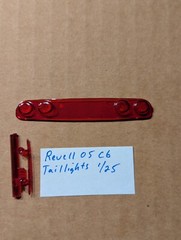 REVELL 05 CHEVY C6 CORVETTE TAILLIGHTS NEW! 1/25