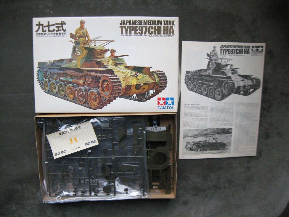 Tamiya Type 97 Chi Ha Japanese Medium Tank Model Kit. 1/35, Sealed