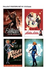 1:18 scale model Fallout morale recruiting pinup posters signs set #1