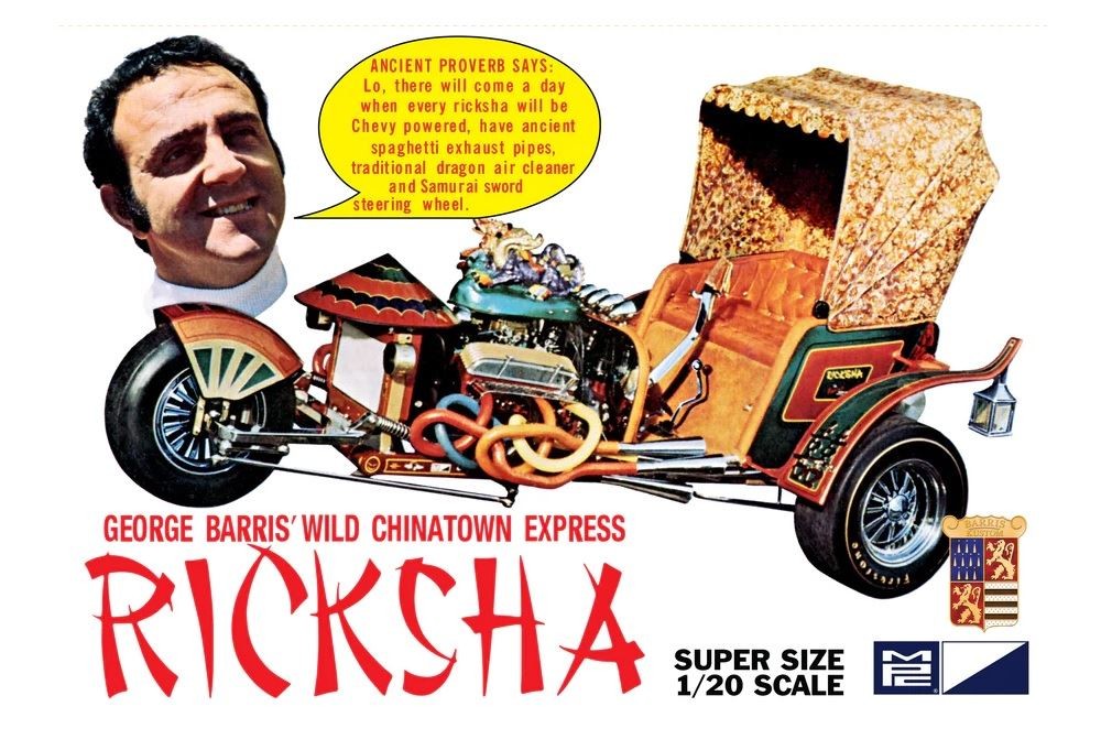 New MPC 1:20 George Barris Ricksha Show Rod Model Kit MPC965