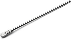 3/8 in. Drive Fine 90-Tooth Locking Flex-Head Ratchet, Extra Long Chrome Handle