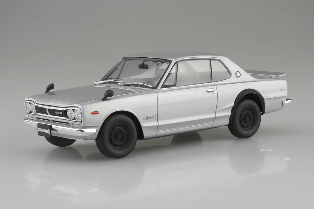 Aoshima Snap Kit 01-SL KPGC10 Skyline HT GT-R 1970 Silver 1/24 Model Kit – US