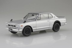 Aoshima Snap Kit 01-SL KPGC10 Skyline HT GT-R 1970 Silver 1/24 Model Kit – US
